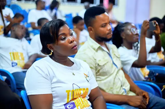 Two seated attendees during the church gathering